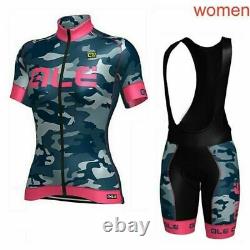2019 Summer Womens Cycling Jersey Set Camouflage Short Sleeve Bike Sport Uniform