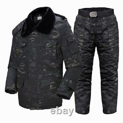 2022Tracksuit Thick Combat Uniform Windproof Men Winter Jacket+pants Camouflage