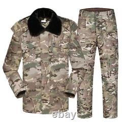 2022Tracksuit Thick Combat Uniform Windproof Men Winter Jacket+pants Camouflage