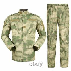 2PCS Army Mens Tactical Suit Military Outdoor Combat Coat Pants Camo Uniform