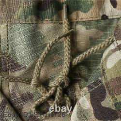 2PCS Men Camouflage Army Special Forces Military Uniform Shirt Tactical Pant Set