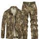 2pc Suits Men's Snakeskin Jacket Pants Unisex Uniform Tactical Camo Casual Chic