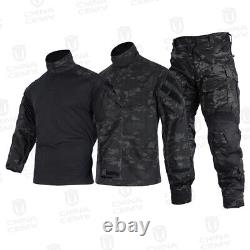 3PCS Long Sleeve Tactical Jacket Pants Set Men's G3 Combat Airsoft Suits Uniform