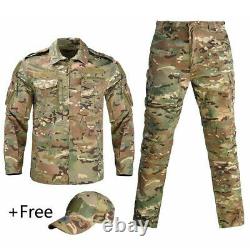 3PCS Men Military Uniform Camouflage Army Combat Shirt Uniforme Tactical Suit