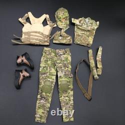 A142 1/6 Female Camouflage Combat Uniform Set 8pcs Used Action Figure Gear