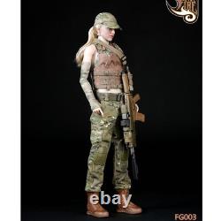 A142 1/6 Female Camouflage Combat Uniform Set 8pcs Used Action Figure Gear