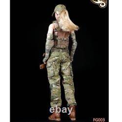 A142 1/6 Female Camouflage Combat Uniform Set 8pcs Used Action Figure Gear