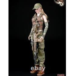 A142 1/6 Scale Camouflage Combat Uniform 8-Piece Set For Female Figures, With