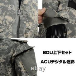 ACU Digital Camo BDU Shirt and Pants Set Ripstop XS Military Uniform