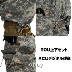 ACU Digital Camo BDU Shirt and Pants Set Ripstop XS Military Uniform
