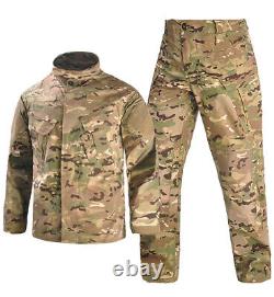 Airsoft Men's Jacket Pants Outdoor Military Hunting Tactical Uniform Camo Hiking
