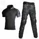 Airsoft Mens Suit Military T-shirt Combat Cargo Pants Army Casual Camo Uniform