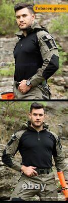 Airsoft Paintball Military Uniform Tactical Shirts Knee Pads Pants Army Suit