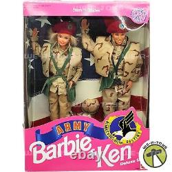 Army Barbie & Ken Deluxe Set Stars'n Stripes Special Edition 1992 Mattel 5626