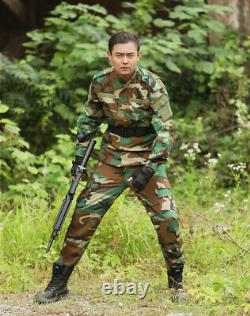 Army Military Tactical Mens Combat Jacket Pants Sets SWAT BDU Uniform Camouflage