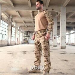 Army Military Uniform Complete Set Shirt Cargo Pants Training Camouflage Combat