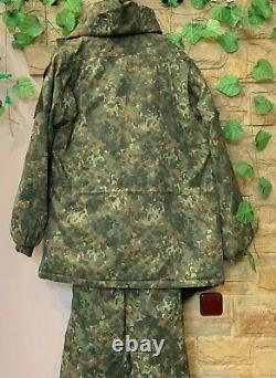 Army Suit Fur Winter Jacket&Pants Set With Removable Lining Combat Uniform