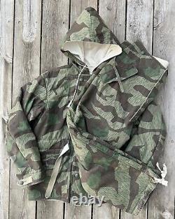 At The Front Heer Splinter Winter Camouflage Parka Set Size 2 Outstanding Repro
