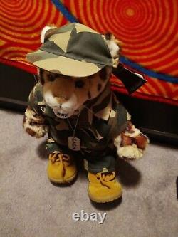 BUILD A BEAR WWF leopard in Camo Soldier Camouflage Army Military Patriot Tags