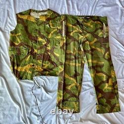 Bosnian Tailored Travnik Made Camo Set Over pants & Vest Dated 1976