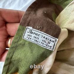 Bosnian Tailored Travnik Made Camo Set Over pants & Vest Dated 1976