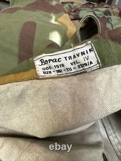 Bosnian Tailored Travnik Made Camo Set Over pants & Vest Dated 1976