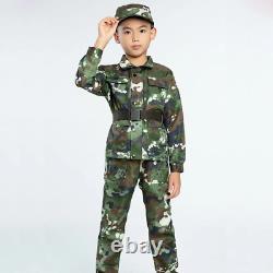 Boys Military Tactical Army Uniform Hunting Clothing Set Camouflage Suit Outdoor