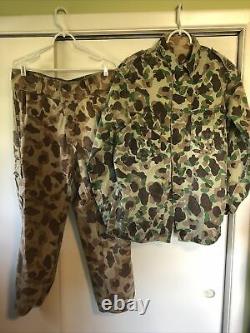 Brazilian Military Uniform Special Ops Duck Hunt Camouflage Reversible 1970s Set