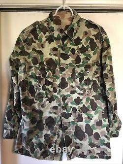 Brazilian Military Uniform Special Ops Duck Hunt Camouflage Reversible 1970s Set