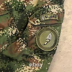 COLOMBIAN Army Colombia BDU ACU Camo Camouflage Uniform Set Original Vet USED