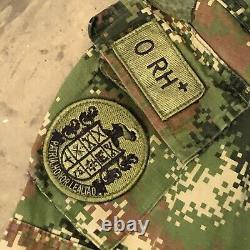 COLOMBIAN Army Colombia BDU ACU Camo Camouflage Uniform Set Original Vet USED