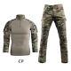 Camouflage Shirt Pants Tactical Uniforms Clothing Knee Pads Set Tactical