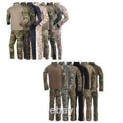 Camouflage Shirt Pants Uniform Tactical Clothing Long Sleeve Uniforms Set