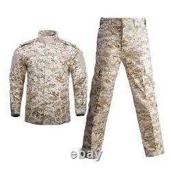 Camouflage Tactical Suit Men Army Forces Combat Shirt Coat Pant Set Clothes