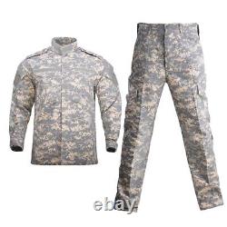 Camouflage Tactical Suit Men Army Forces Combat Shirt Coat Pant Set Clothes