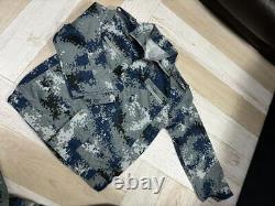 Camouflage Uniform Combat Gray Blue Black Work