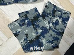 Camouflage Uniform Combat Gray Blue Black Work