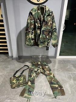 Complete US Army M-65 Woodland Camo Uniform 4 Pc Set