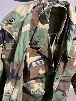 Complete US Army M-65 Woodland Camo Uniform 4 Pc Set