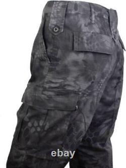 Cryptech Typhoon Camo BDU Combat Uniform Set Jacket Pants 8 Pockets Men New