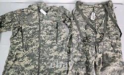 ECWCS Digital Camo Set Jacket And Pants With Suspenders GEN III Size M Long NWT