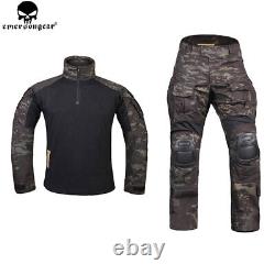 Emerson G3 Combat Uniform Tactical BDU Shirt & Trousers Military Set with Knee Pad