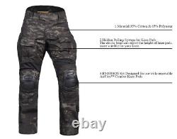 Emerson G3 Combat Uniform Tactical BDU Shirt & Trousers Military Set with Knee Pad