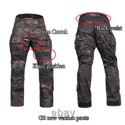 Emerson G3 Combat Uniform Tactical BDU Shirt & Trousers Military Set with Knee Pad