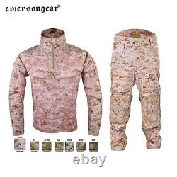 Emersongear Mens Tactical Suit Sportwear Combat Set Tracksuit Shirt Pants AOR1