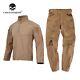 Emersongear Tactical E4 Combat Uniform Sets Mens Camouflage Suit Shirt Pants