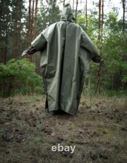 Extended set anti-drone cloak khaki poncho anti-thermal imager olive