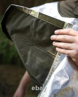 Extended set anti-drone cloak khaki poncho anti-thermal imager olive