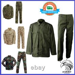 Fatigues Military Camo Uniform Vintage Army Ripstop Tactical Cargo Jacket, Pant