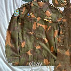 Hungarian Airborne Camo Set Pants Jacket Berets & Hat With Badges Patched cold War
